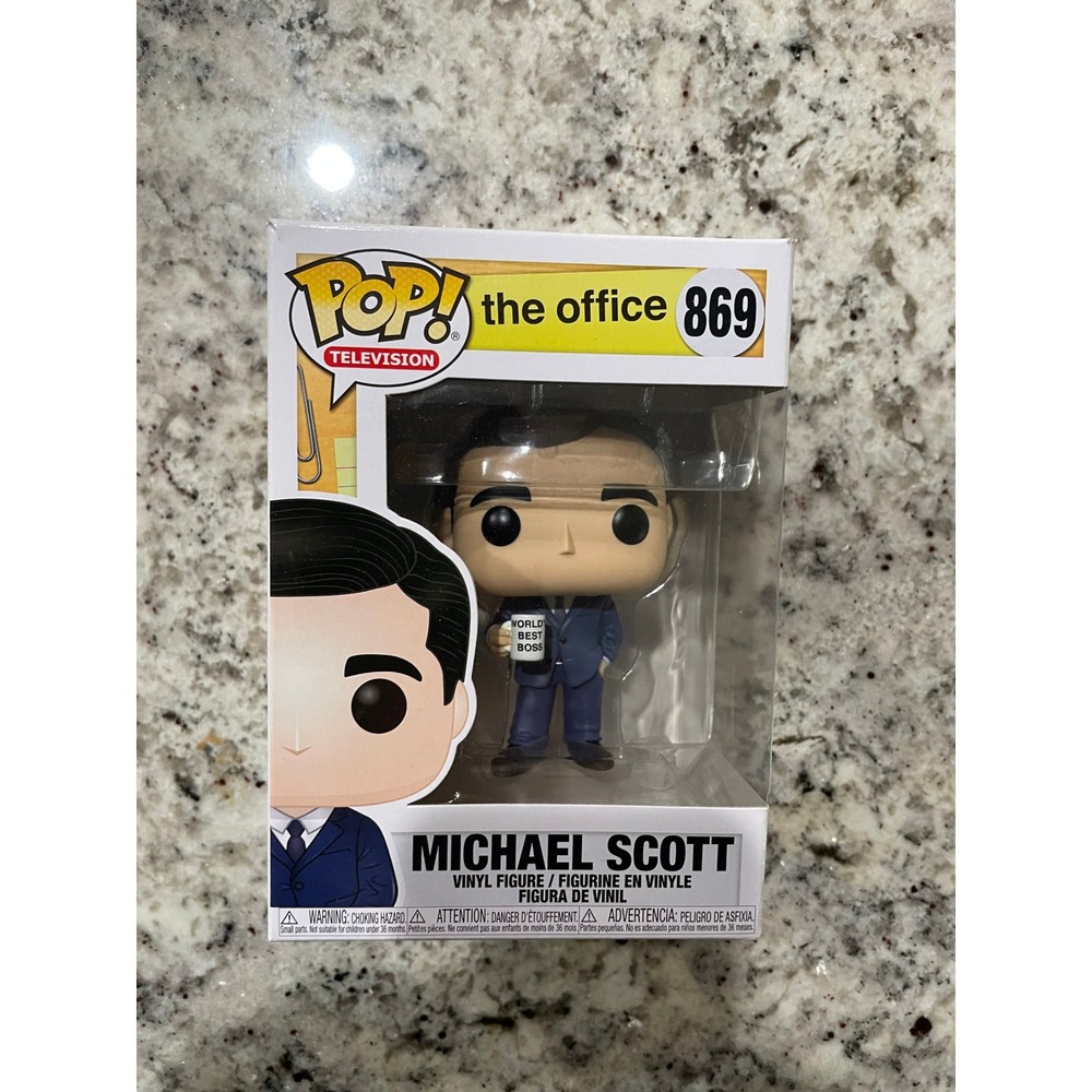Funko Pop The Office Michael Scott 869 Vinyl Figureโ Worlds Best Boss Mug NBC